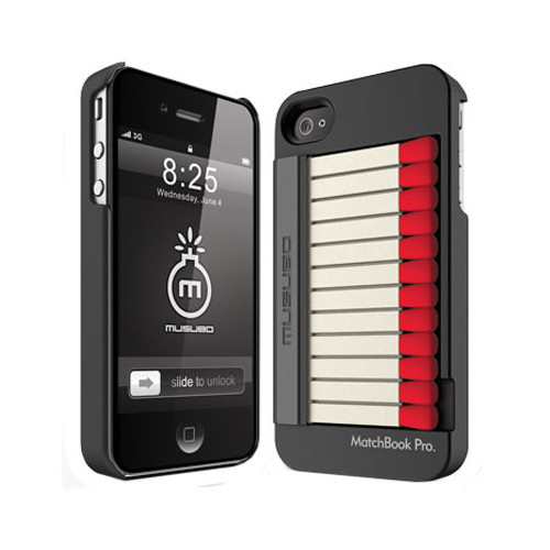 5 Pack -Musubo - Match Box Pro Case for Apple iPhone 4/4S - Black