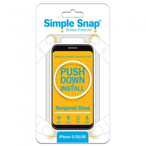 APPLE IPHONE 5/5S/SE SIMPLE SNAP SCREEN PROTECTOR - TEMPERED GLASS