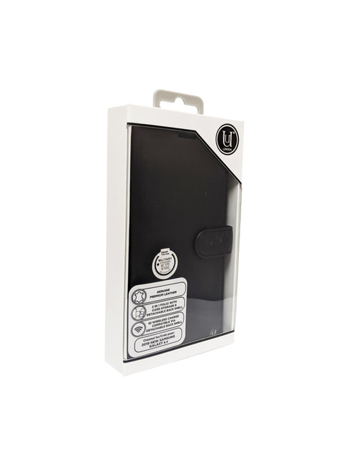 UUnique Folio Wallet 2in1 Hard Shell Case for Galaxy S10 Plus - Black