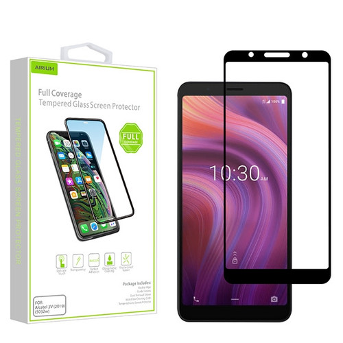 Full Coverage Tempered Glass Screen Protector/Black