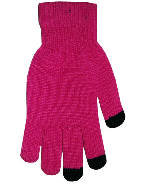 Boss Tech BTP-GLV-HTPINK Knit Touchscreen Gloves  Texting Gloves  Tech Gloves (Hot Pink)