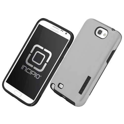 Incipio Dual Pro Shine Case for Samsung Galaxy Note 2 - Silver/Black (SA-326)