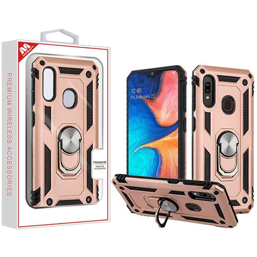 MYBAT Rose Gold/Black Anti-Drop Hybrid Protector Cover (with Ring Stand)(with Package)