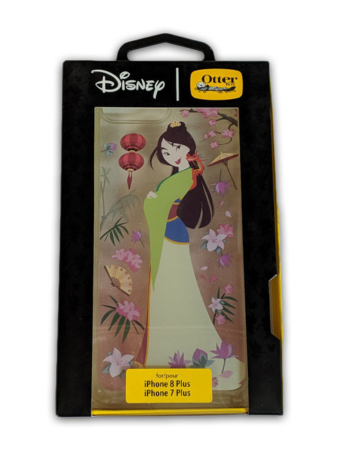 OtterBox Symmetry Disney Hülle für iPhone 8 Plus, 7 Plus – Garden of Honor (Mulan) (Silver Flake/Clear/Mulan Graphic)