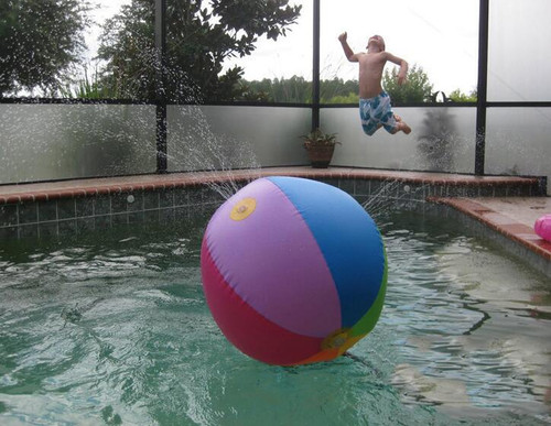 Giant Beach Ball Sprinkler|Großer aufblasbarer Sprinkler Wasserball| Wasserspielzeug für Kinder, Kleinkinder