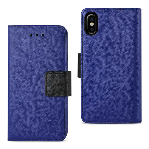 10 Pack - Reiko iPhone X 3-In-1 Wallet Case In Navy