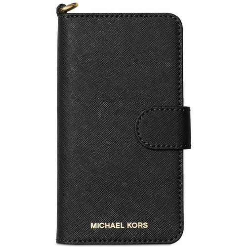 Original Michael Kors Saffiano Leather Folio Case iPhone 8  iPhone 7 - Black