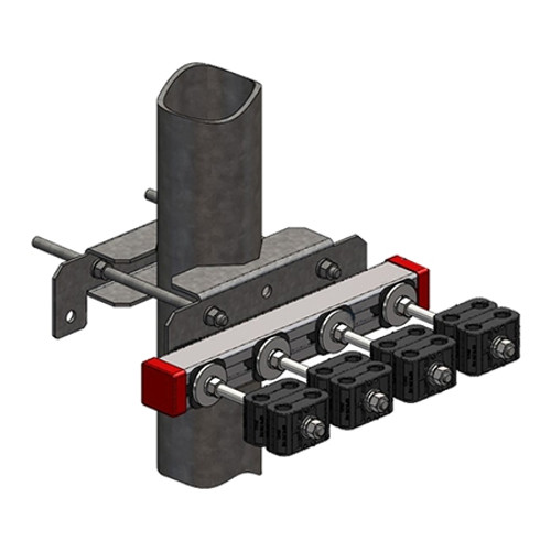 PIM Shield Cable Support Rail, Pole Mount Kit, 12"