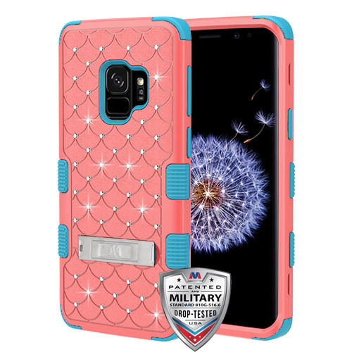 MYBAT Natural Baby Red/Tropical Teal FullStar TUFF Hybrid Case(w/ Stand) for Galaxy S9