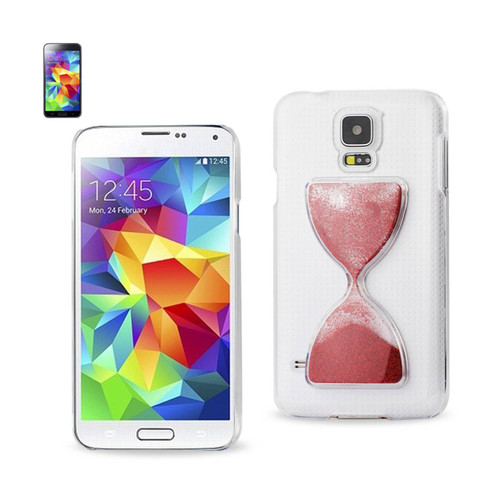 REIKO 3D SAND CLOCK CLEAR CASE FOR SAMSUNG GALAXY S5 IN RED