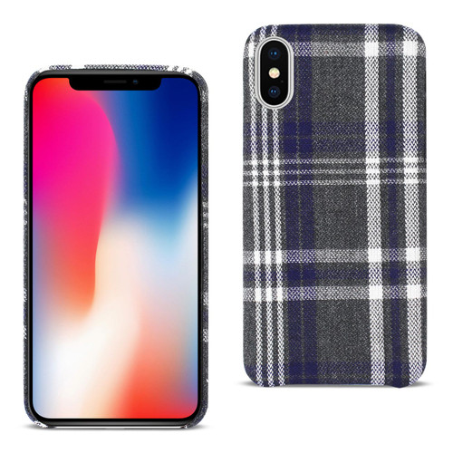 Reiko iPhone X/iPhone XS Checked Fabric Case In Black