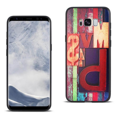 Reiko Embossed Wood Pattern Design TPU Case for Galaxy S8 Edge With Multi-Letter