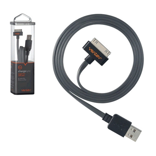 Ventev Charge & Sync Cable for Apple iPhone 4/4s  iPad 1/2 30-Pin (Gray)