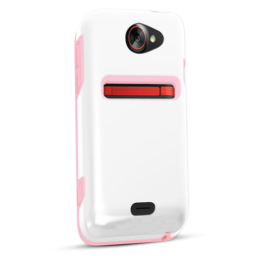 Technocel Dual Protection Shield for HTC Evo 4G LTE - Pink/White