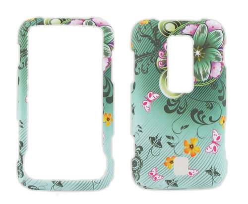 Snap-On Case for Huawei Ascend M860 (Green Floral)