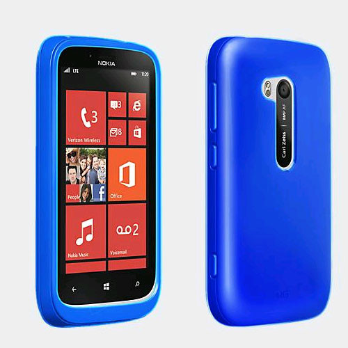 Verizon Wireless High Gloss Silicone Cover for Nokia Lumia 822 - Blue