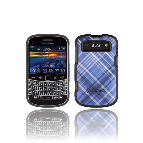 Speck Plaid Fitted Case for BlackBerry Bold 9900/9930 (Blue)