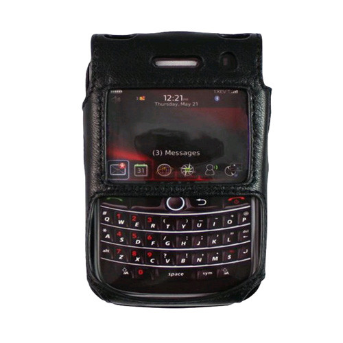Verizon Leather Case for Blackberry Bold 9650/Tour 9630 (Black) - RIMTOURCAS (Bulk Packaging)
