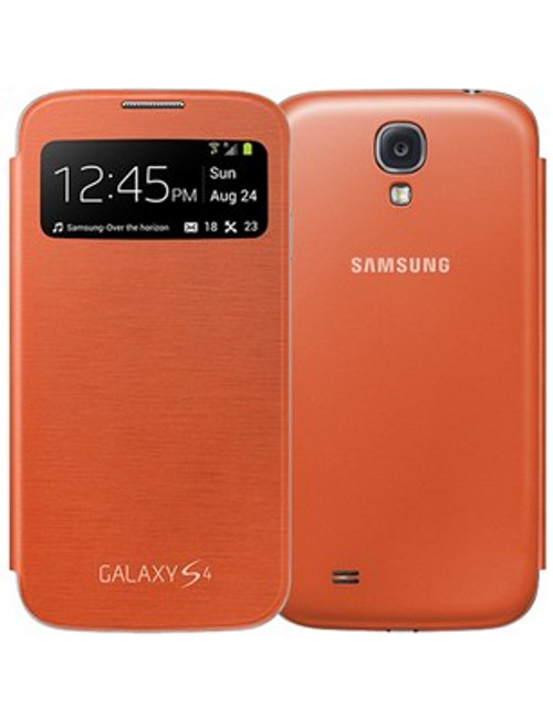 Samsung S-View Flip Cover for Samsung Galaxy S4 - Orange