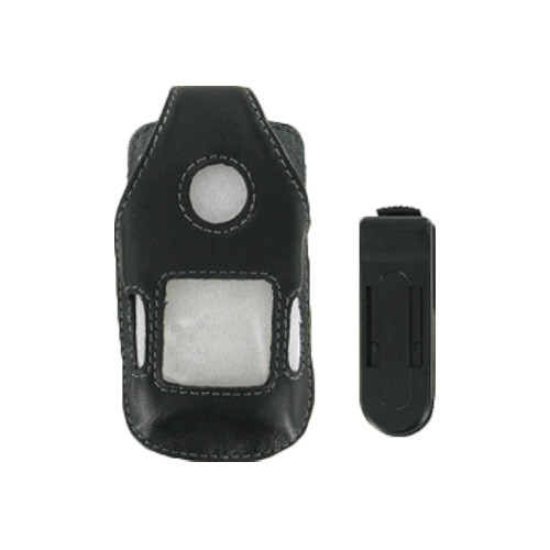 Draadloze oplossingen riemclip lederen tas voor Sony Ericsson Z710, W710 (zwart)