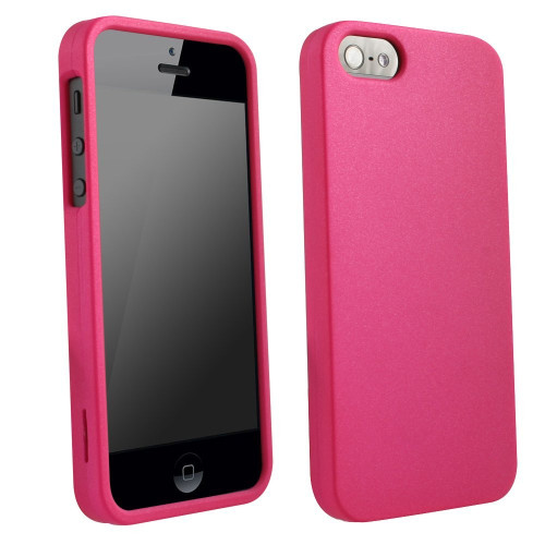 WireX Rubberized Protective Shield for Apple iPhone 5 - Dark Pink