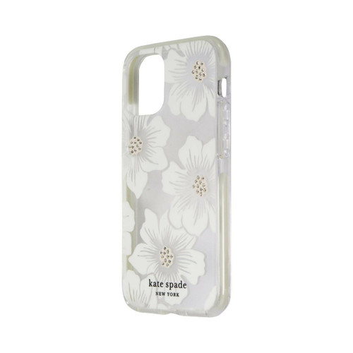 Kate Spade Defensive Hardshell Case for iPhone 12 mini - Hollyhock Floral Clear