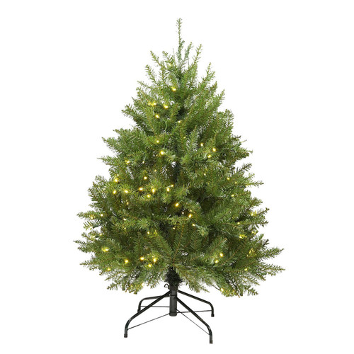 Northlight 4' Pre-Lit Full Northern Pine Artificial Christmas Tree - Warm Clear LED Lights