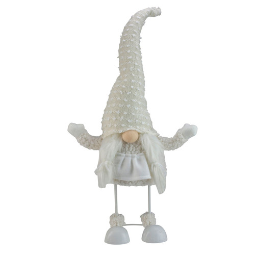 Northlight 24.5" Sparkling Serena Christmas Gnome - White and Beige
