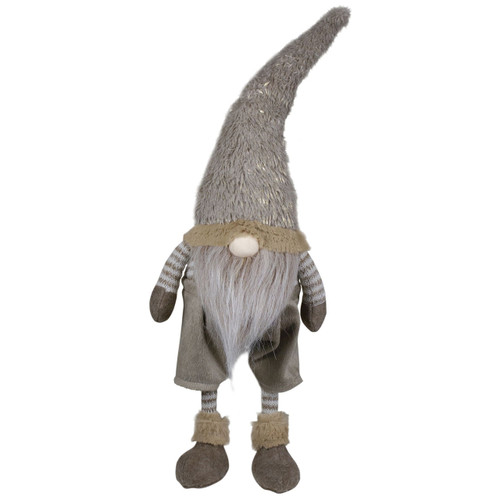 Northlight 22" Standing Swaying Gnome Christmas Decoration - Beige and Gold