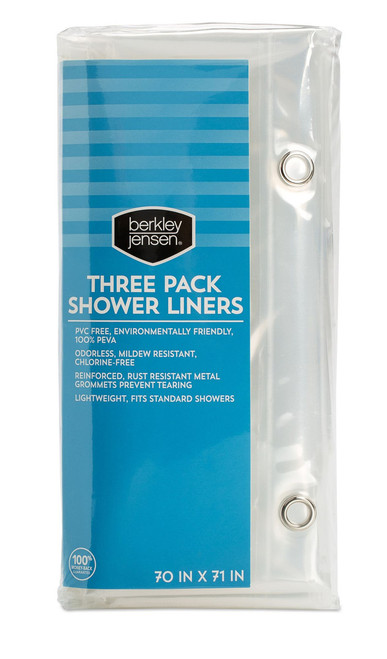 Berkley Jensen Heavy Duty Shower Curtain Liners, 3 pk.