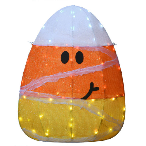 National Tree 28" Pre-Lit Candy Corn Mummy