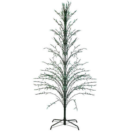 Northlight 6' Pre-Lit Green Cascade Twig Tree Christmas Outdoor Decor - Green Lights