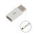 White Micro USB to USB Type-C Adapter
