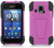 Aimo Kickstand Case for Kyocera Hydro XTRM - Black Skin/Hot Pink Cover