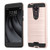 ASMYNA Brushed Hybrid Case for Revvl Plus/TMobile Revvl Plus - Rose Gold/Black