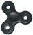 KuKu Fidget Hand Finger Spinner Toy - Black (For Kids  Adult  Anxiety  Stress Relief   Desk)