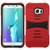 ASMYNA Black/Red Wave Symbiosis Protector Cover (w/ Horizontal Stand) for Galaxy S6 edge Plus