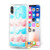 MYBAT Transparent Semicircle Partition (Blue/Pink Oil) TUFF AquaLava Hybrid Case for iPhone XS/X