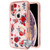 MYBAT Red and White Roses Textured Rose Gold/Rose Gold TUFF Hybrid Protector Cover for iPhone XS Max