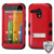 MYBAT Natural Red/Black TUFF Hybrid Case (w/ Stand) for Moto G