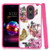 Butterfly & Flowers/Hot Pink Diamante Case for K30,Harmony 2,Phoenix Plus,L413DL (Premier Pro),X410 (K30),K10 (2018)
