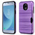 Dark Purple/Black Brushed Hybrid Case(w/ Card Wallet) for Galaxy J3 V/J3 3rd Gen