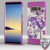 MYBAT Purple Hibiscus Flower Romance/Electric Purple TUFF Trooper Hybrid Protector Cover for Galaxy Note 8