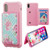 MYBAT Roses & Polka Dots Diamante/Pink Flip Wallet Executive Protector Cover(with Snap Fasteners) for iPhone XS/X
