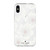 Kate Spade Flexible Hardshell Case for iPhone X/XS - Hollyhock Floral Clear/Cream with Stones