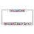 MYBAT Elegant floral Design Metal License Plate Frames with Double Row Shining White Crystals