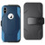 REIKO iPhone X/iPhone XS 3-IN-1 HYBRID HEAVY DUTY HOLSTER COMBO CASE IN NAVY