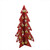 Northlight 2.25' Pre-Lit Slim Tinsel Artificial Christmas Tree - Red Lights