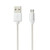 REIKO 3.3FT NYLON BRAIDED MICRO USB CHARGING & SYNC DATA CABLE FOR ANDROID PHONES IN SILVER