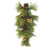 Northlight 30" Pine Needles with Pinecones and Golden Antlers Artificial Christmas Teardrop Swag - Unlit